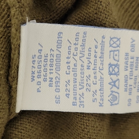 Boden moss green hook eye cardigan embellished sz 6 - Picture 6 of 6